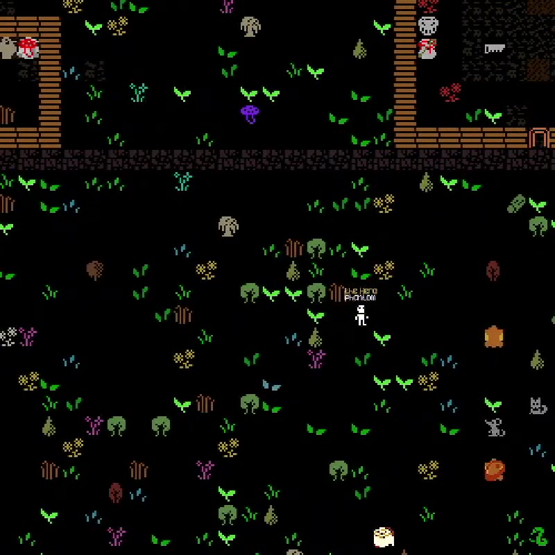 Square gameplay screenshot showing a Bitiverse character exploring the pixel world